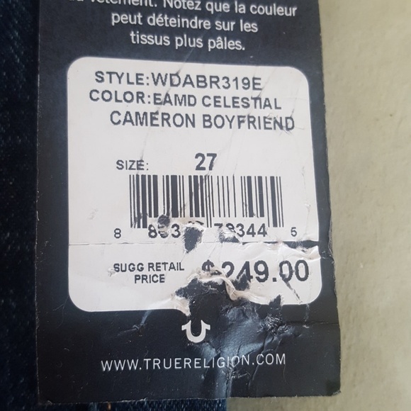 True religion boyfriend cut destroyed jeans - Picture 3 of 3